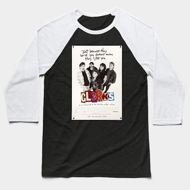 clerks Baseball T-Shirt by zoesteve